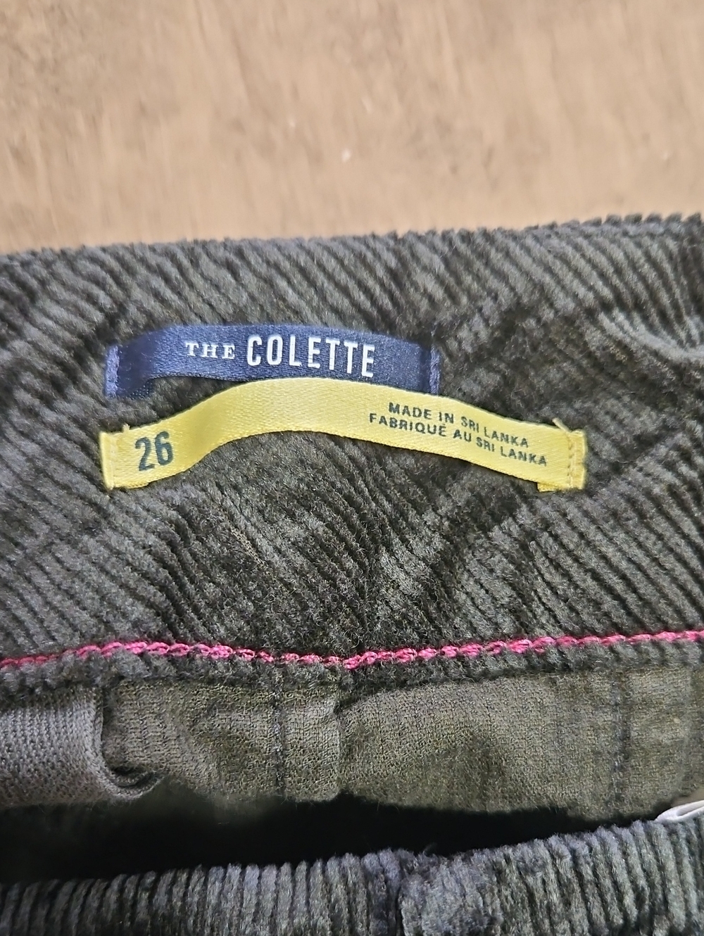 Anthropologie Maeve Collette Green Wide-Leg Corduroy Pants Size 26 - Picture 12 of 13